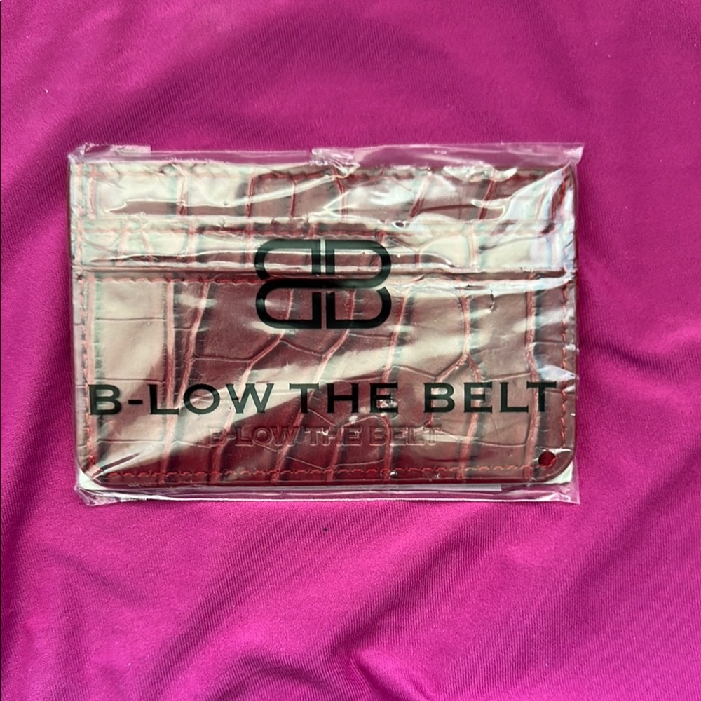 B-Low The Belt Red Croc Card Holder